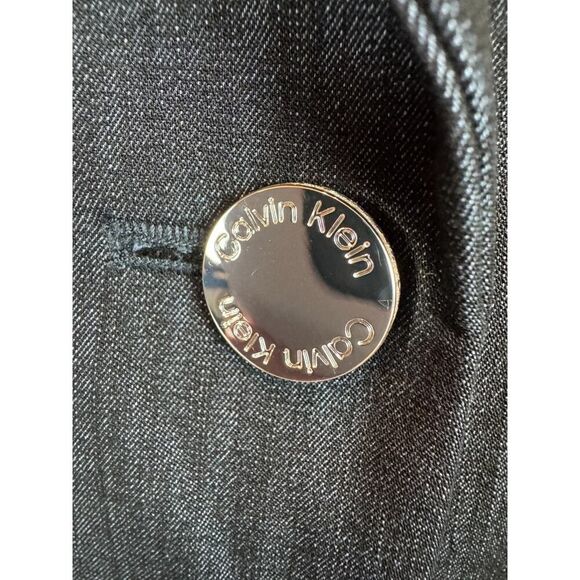 CALVIN KLEIN dark blue classic career jacket blazer size 2 NWOT - Picture 2 of 11